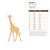 Giraffe 3 Wood Cutout for Crafts, Unfinished Baltic Birch Craft Shape