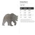 Grizzly Bear 2 Steel Cutout Shape, Raw Metal Wall Art and Craft Supply