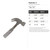 Hammer 2 Steel Cutout Shape, Raw Metal Wall Art and Craft Supply