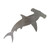 Hammerhead Shark Steel Cutout Shape, Raw Metal Wall Art and Craft Supply