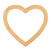 Heart Frame Wood Cutout for Crafts, Unfinished Baltic Birch Craft Shape