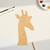 Giraffe Head Wood Cutout for Crafts, Unfinished Baltic Birch Craft Shape