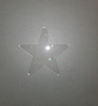 Rounded Star Clear Acrylic Plexiglas Shape - Laser Wood Shapes