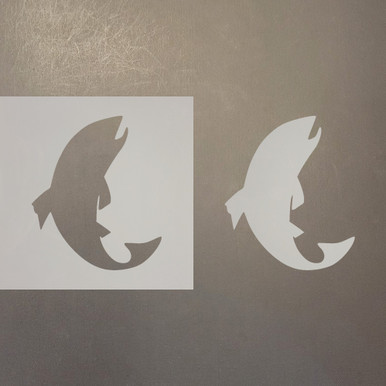 Salmon Fish Jumping Reusable Mylar Stencils - Laser Wood Shapes