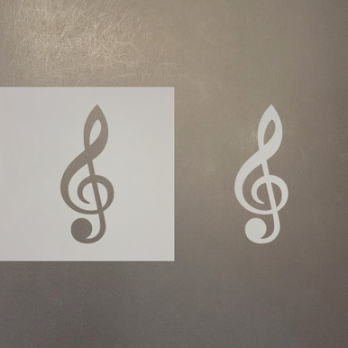 Treble Clef Reusable Mylar Stencils - Laser Wood Shapes