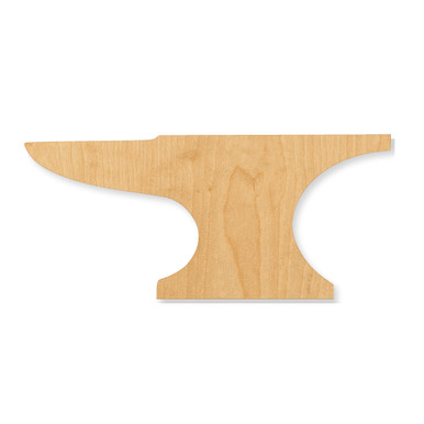 Anvil Wood Cutout for Crafts | Baltic Birch Wood Shape