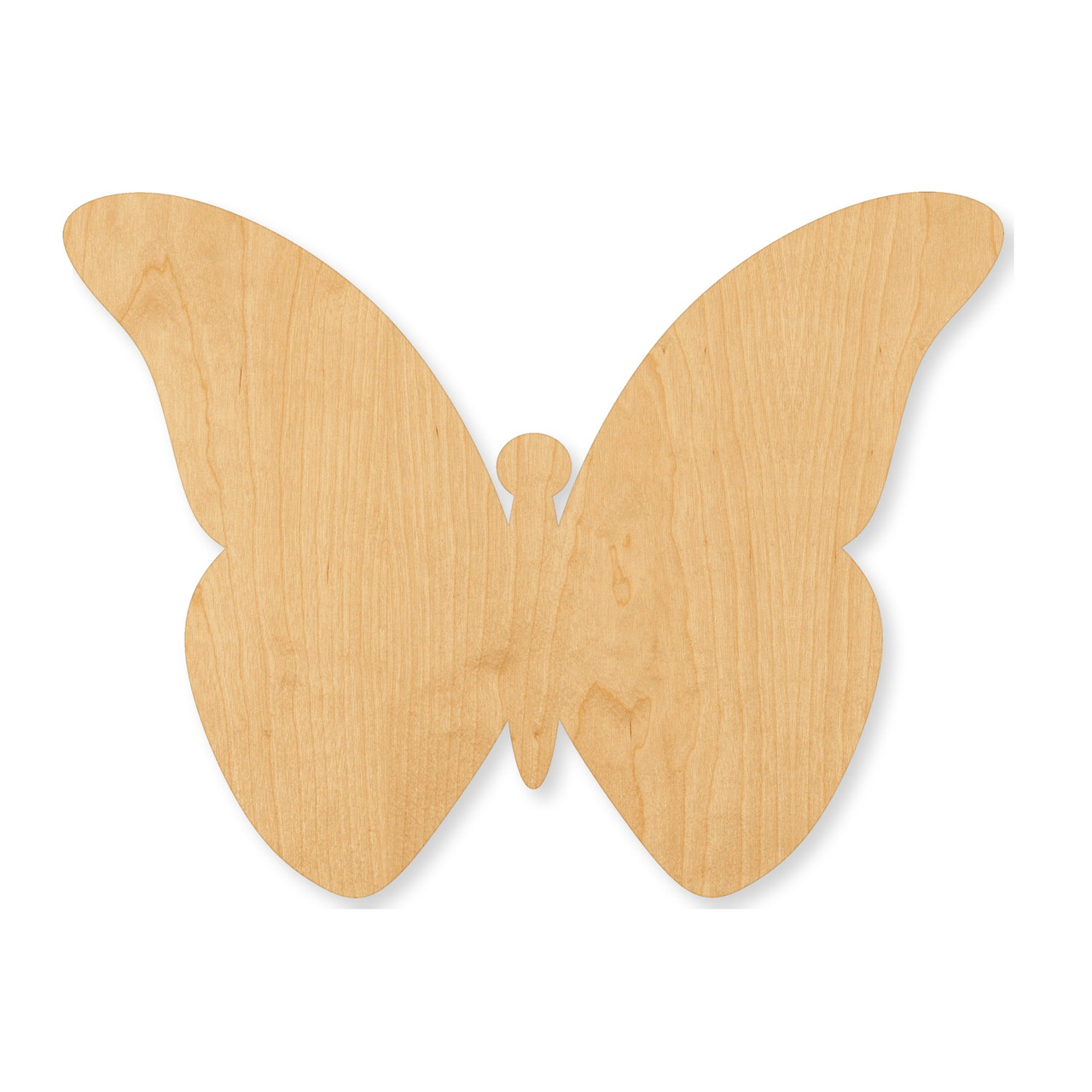 Laser cut flying butterfly wood cutout, unfinished Baltic Birch craft blank