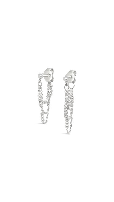 Tethered 3 Strand Chain Earrings Tethered 3 Strand Chain Earrings