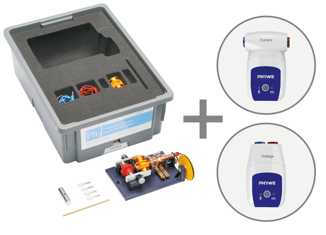 Set per studenti Motore elettrico / Generatore digitale, TESS Fisica avanzata
