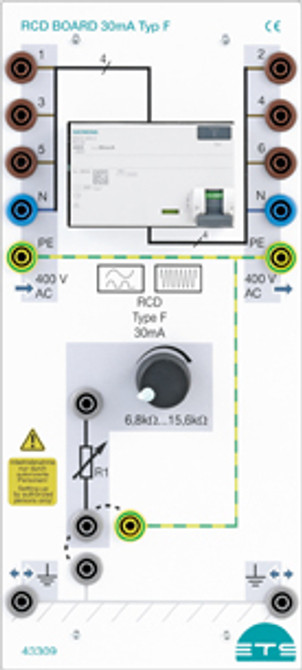 43309 - Scheda differenziale 40A 30mA Tipo F