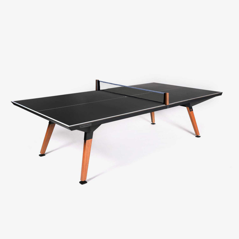 Mini Table De Ping-pong Black Edition – 125x75x72 Cm, Panneaux 12 Mm Noir, Pliable, Gain De Place, Pour Intérieur