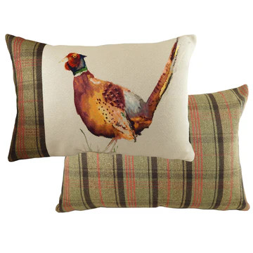 Hunter Pheasant Rectangular Cushion Sand 40x60cm