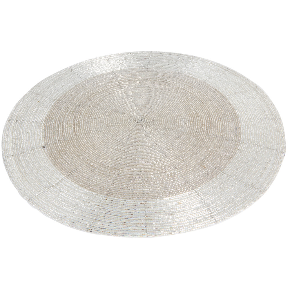 Silver Beaded Placemat