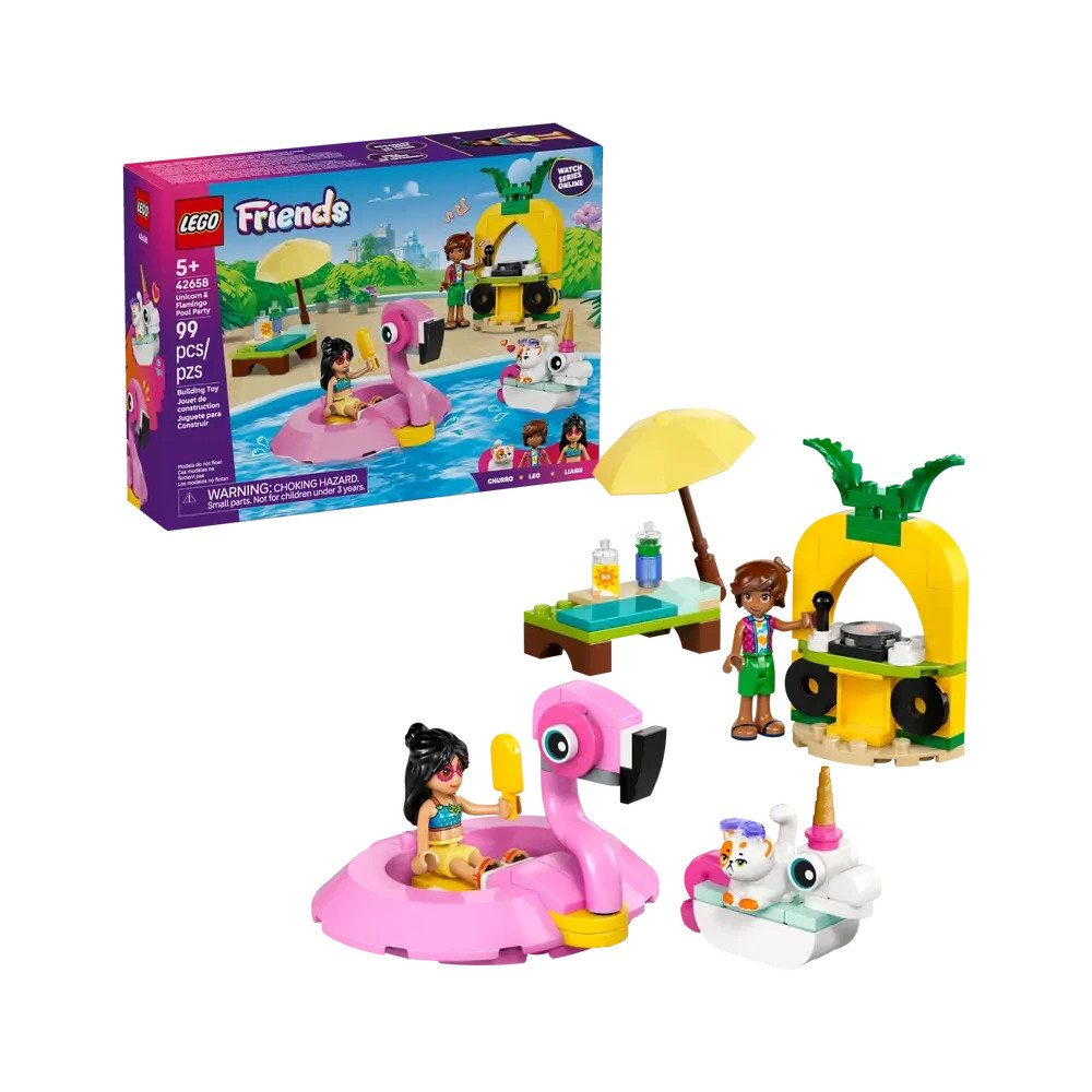 Lego Pool Float LEGO Friends Unicorn & Flamingo Pool Party (42658)