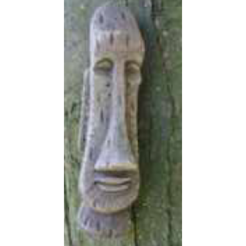 Border Stoneware Easter Island Head Plaque Left