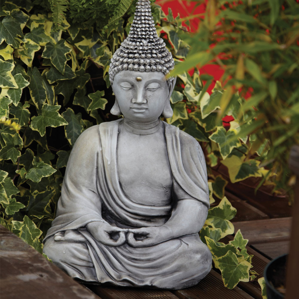 Border Stoneware Pearl Hat Buddha