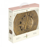 Sun and Moon Wall Clock and Thermometer 12"