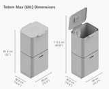 Joseph Joseph Stone Totem Max 60L Waste & Recycling Bin