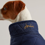 Joules Navy Quilted Dog Coat Medium