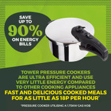 Tower 3L Stainless Steel Pressure Cooker