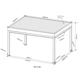 Supremo Belfort Gazebo 3x4m with Curtains & LED