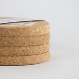 Printed Cork Coaster Fern Set 4