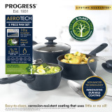 Progress 3 piece AeroTech Saucepan Set