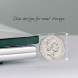 Ultra Slim Glass Analyser Bathroom Scales - Measures Weight, Body Fat, Body Water & BMI, White