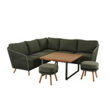 Hartman Eden Square Casual Corner Set - Moss / Juniper