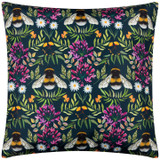 Riva House of Bloom Zinnia Bee Outdoor Cushion - Navy