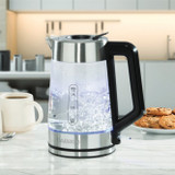 Daewoo Easy Fill LED Illuminating 1.7L Glass Kettle