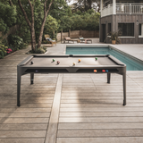 Cornilleau Play-Style Hyphen In & Outdoor Pool Table - Dark Grey with Mottled Light Grey Fabric & Accessories