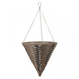 Smart Garden Hanging Basket Kikuyu Faux Rattan Cone 14"