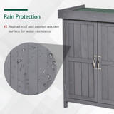 Wooden Garden Storage Bench 74x43x88cm - Grey