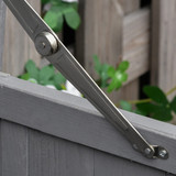 Wooden Garden Storage Bench 74x43x88cm - Grey