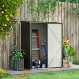 Metal Garden Storage Cabinet 5x3ft - Grey