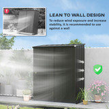 Metal Garden Storage Cabinet 5x3ft - Grey