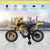 Motorcross Motorbike Yellow 6V Electric Ride On