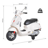 Electric 3 Wheeled Scooter White 6V Ride On