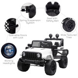 SUV Truck "Off Roader" White 12V Electric Ride On Car