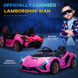 Lamborghini Sian Pink 12V Electric Ride On Car