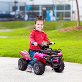 ATV Four Wheeled Quad Bike Pink 6v Electric Ride On Car