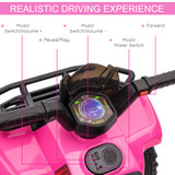 ATV Four Wheeled Quad Bike Pink 6v Electric Ride On Car