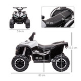 Quad Bike White 12V Electric Ride On Car