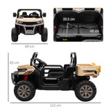 Two Seater Truck Yellow 12V Electric Ride On Car