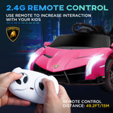 Lamborghini Veneno Pink 12V Electric Ride On Car