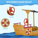 Pirate Ship Sandpit with Canopy