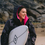 Adults dryrobe® Advance Long Sleeve Black Camouflage Pink