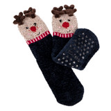 Women's Reindeer Super Soft Novelty Slipper Socks - One Size
