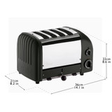 Dualit Classic 4 Slice Toaster - Matt Black